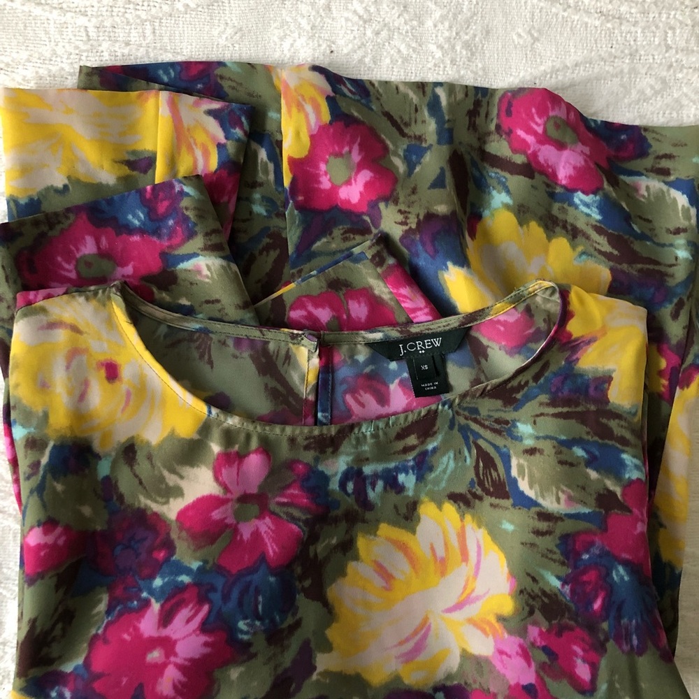J. Crew | Floral Fitted Blouse